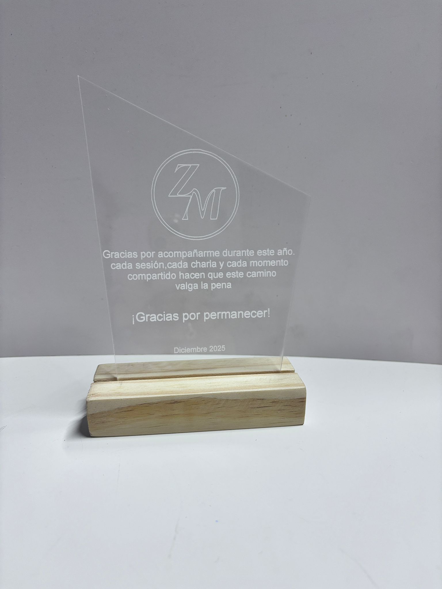 Trofeos de acrílico personalizados