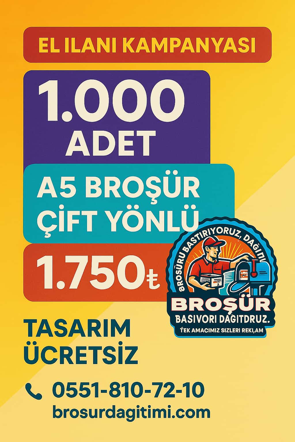 A5 Broşür Çift Yön