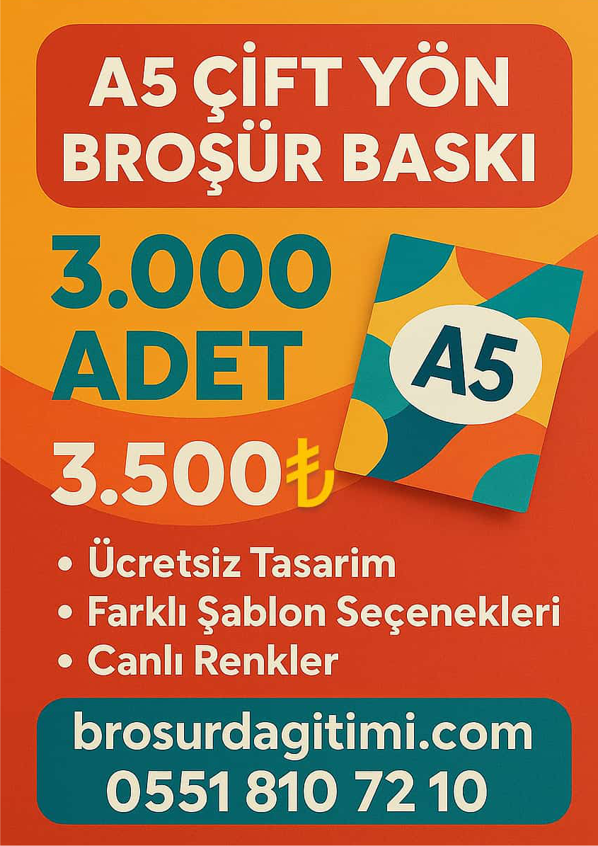 A5 Broşür Çift Yön