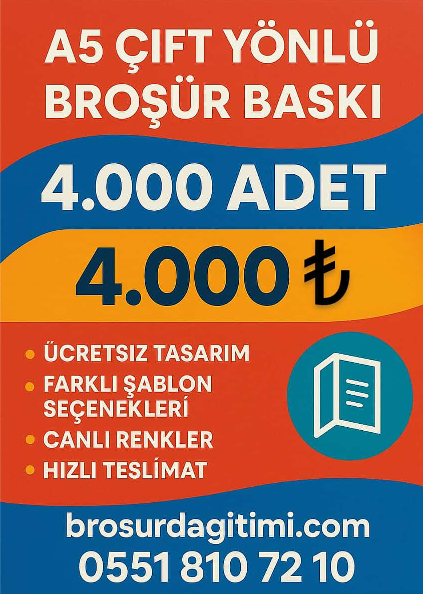 A5 Broşür Çift Yön