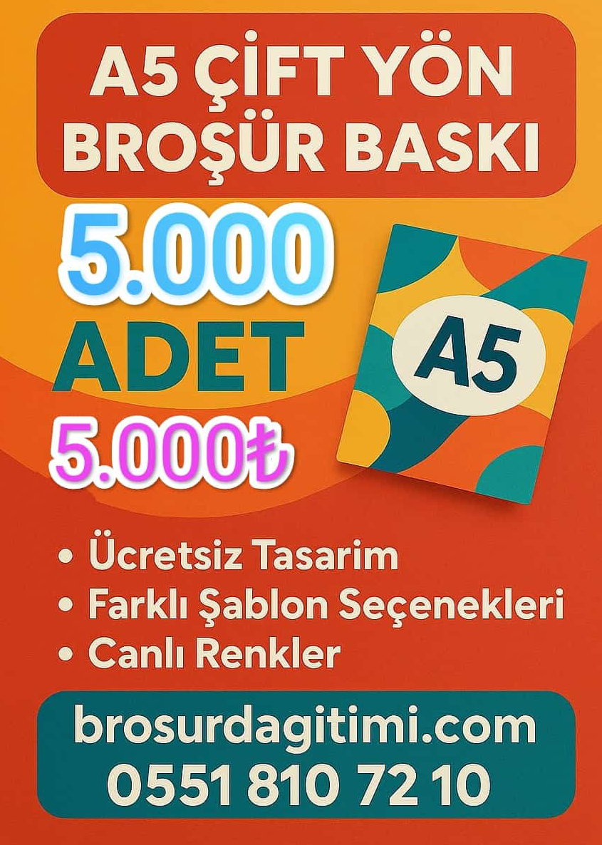 A5 Broşür Çift Yön
