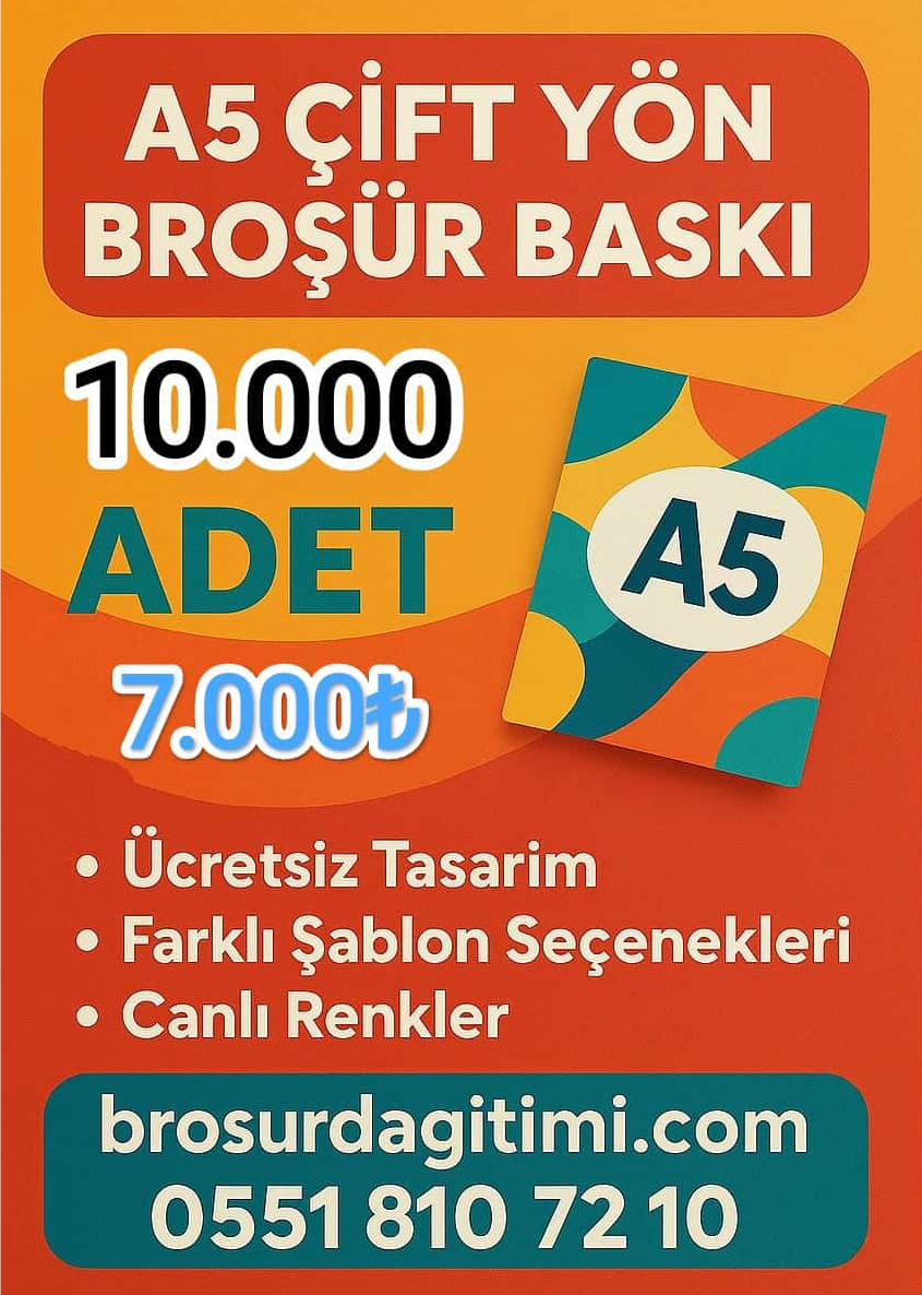 A5 Broşür Çift Yön