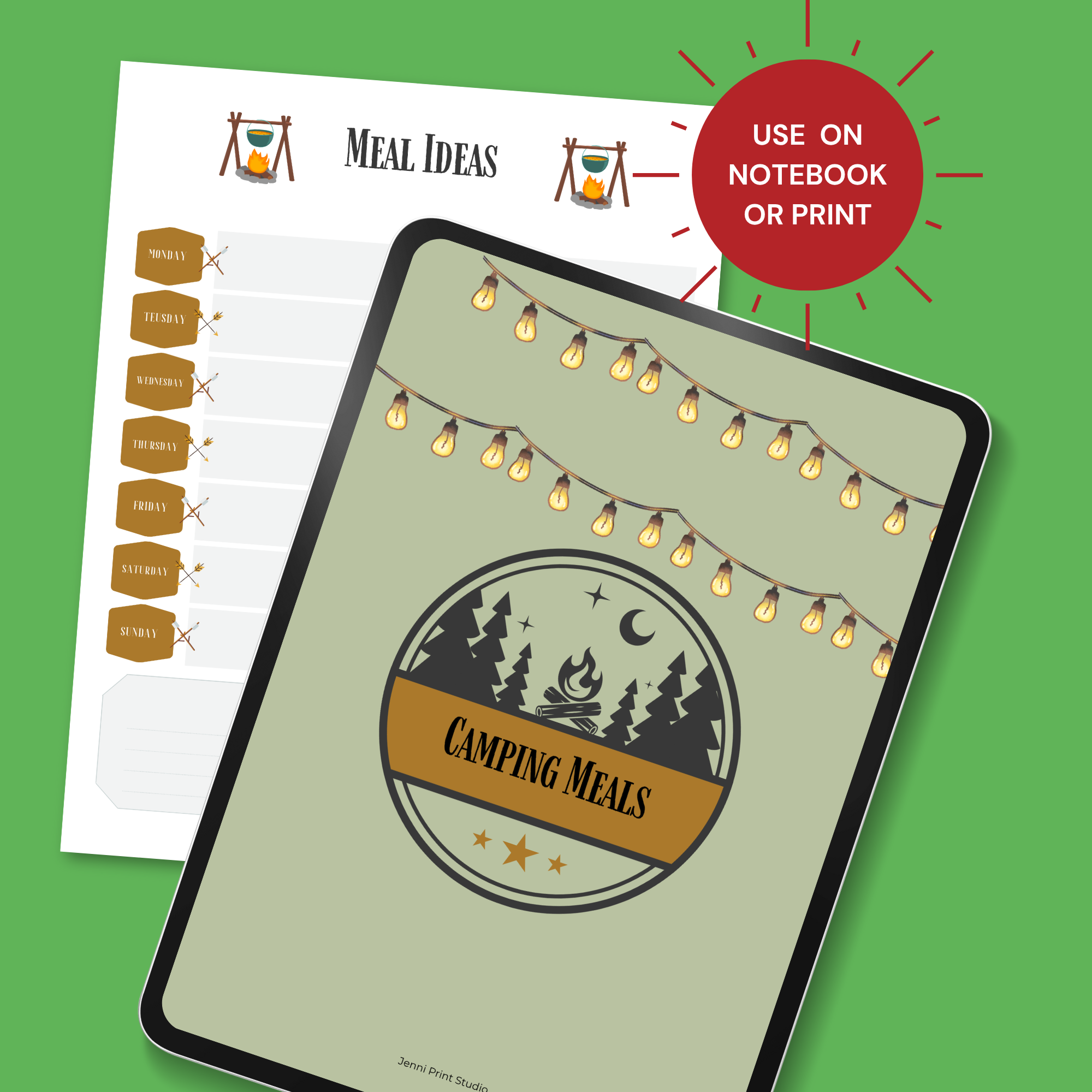 Printable Camping Meal Planner