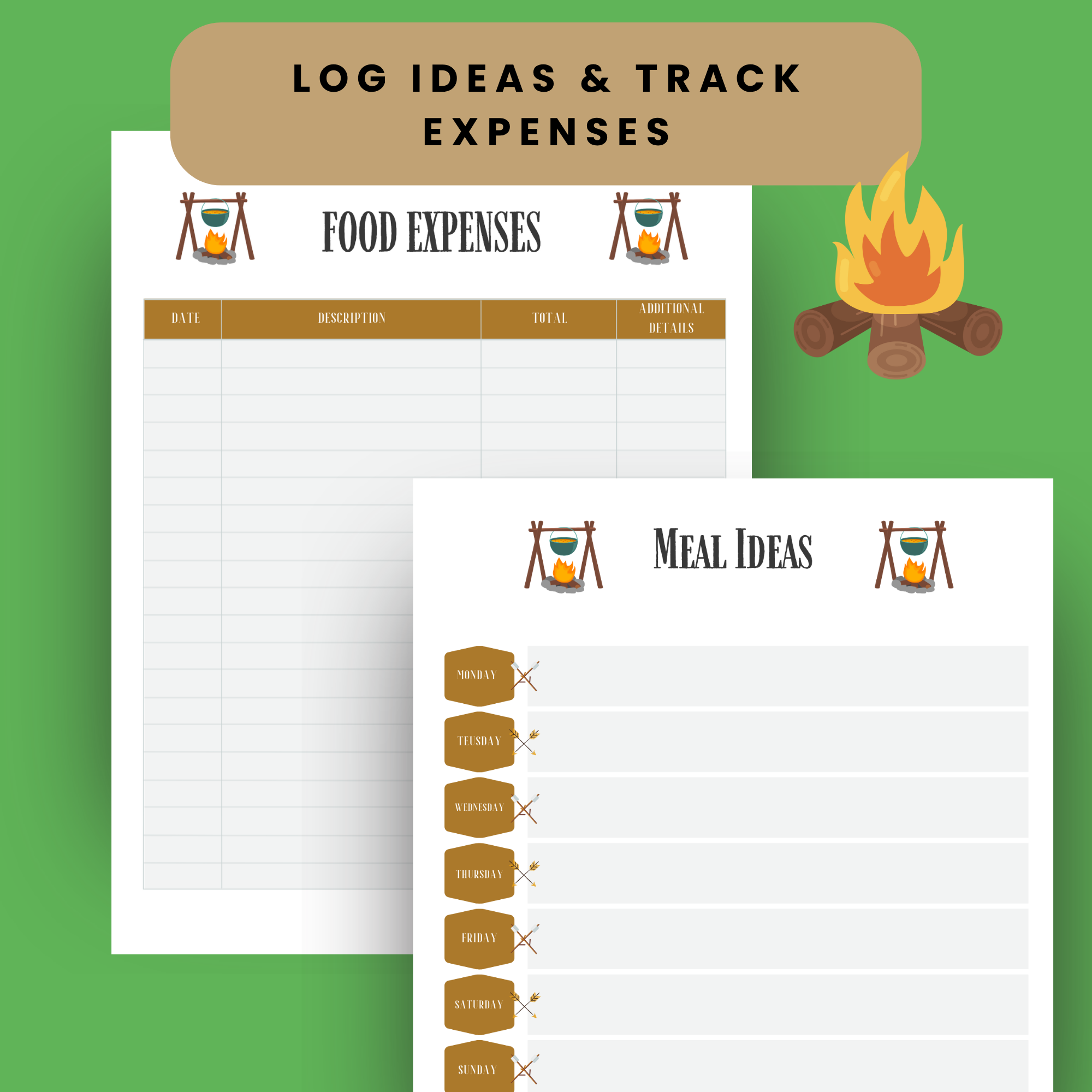 Printable Camping Meal Planner