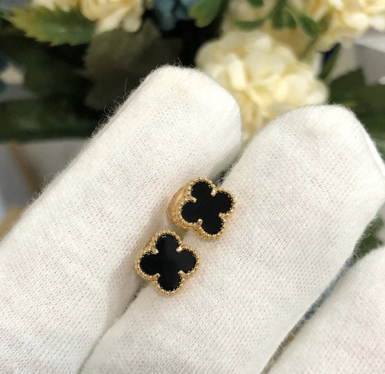 Pendientes de trébol 10 k