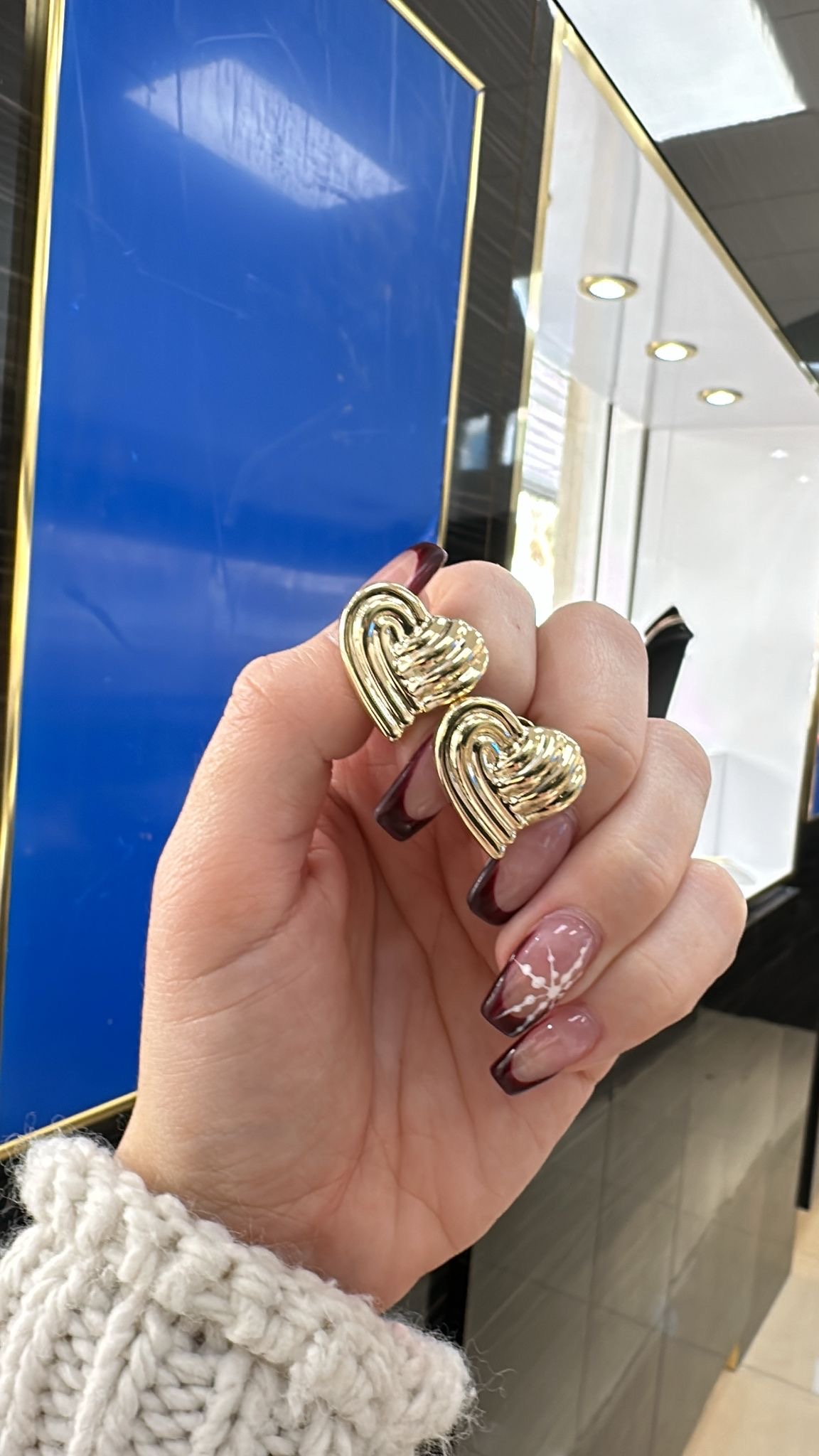 Pendientes de corazón 14k