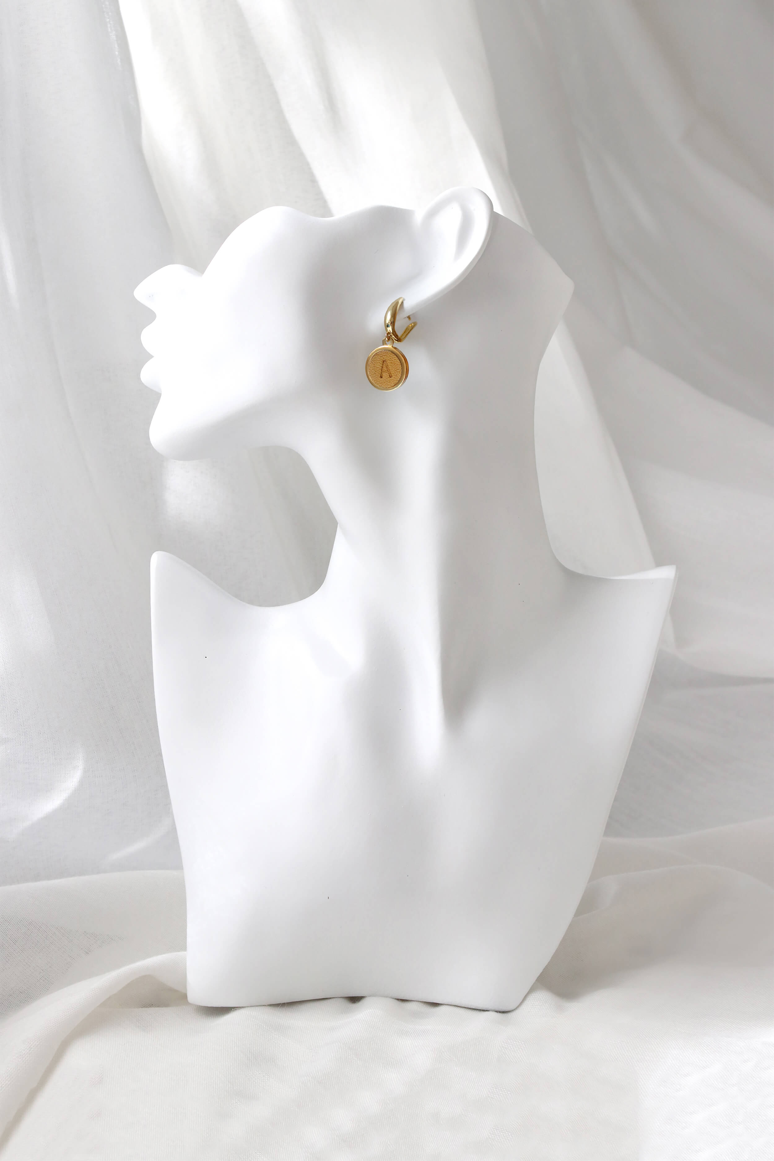 Gold Initial Earrings