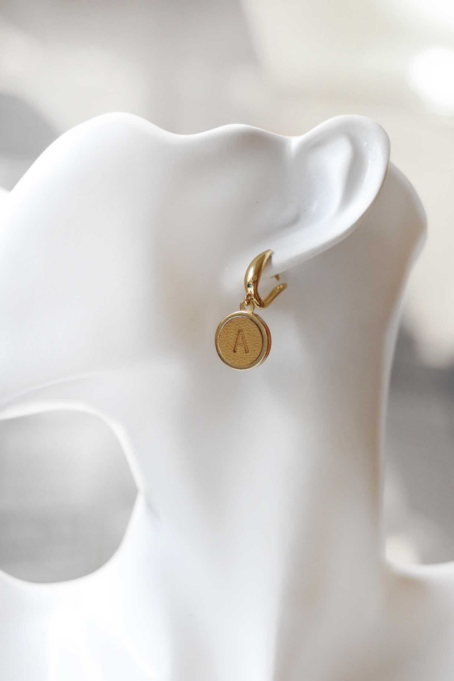 Gold Initial Earrings