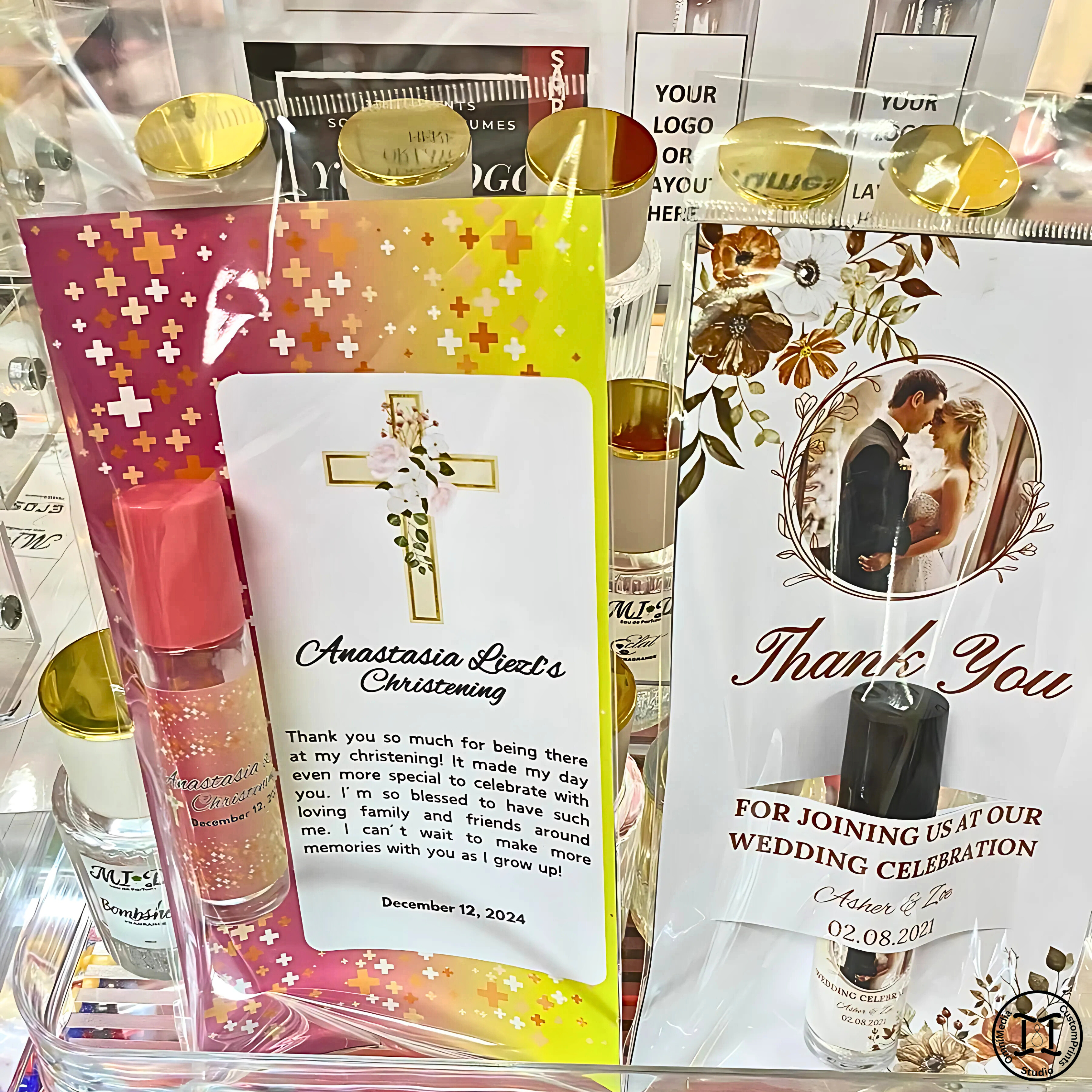 Souvenir Perfumes / Thank You Cards with Perfume