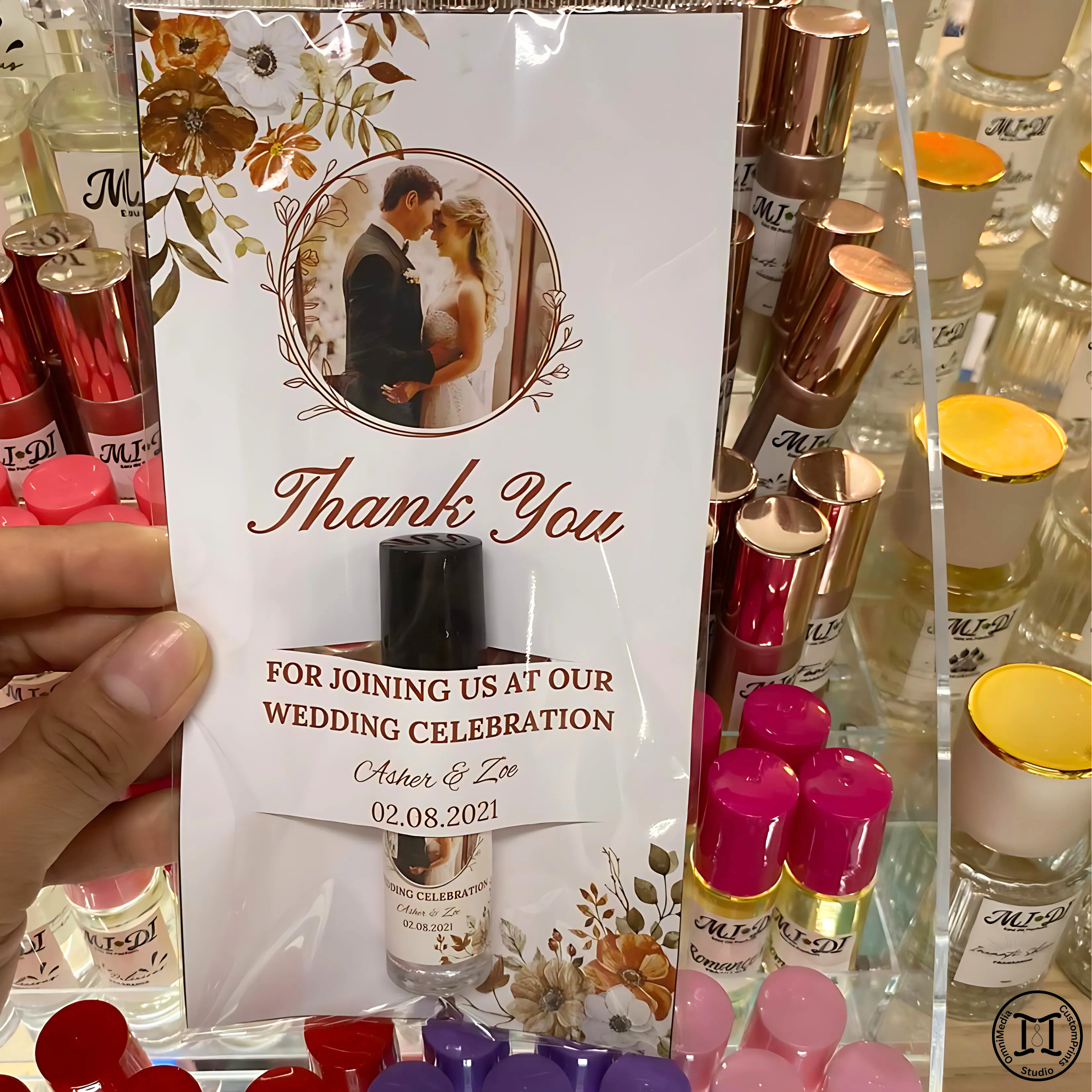 Souvenir Perfumes / Thank You Cards with Perfume