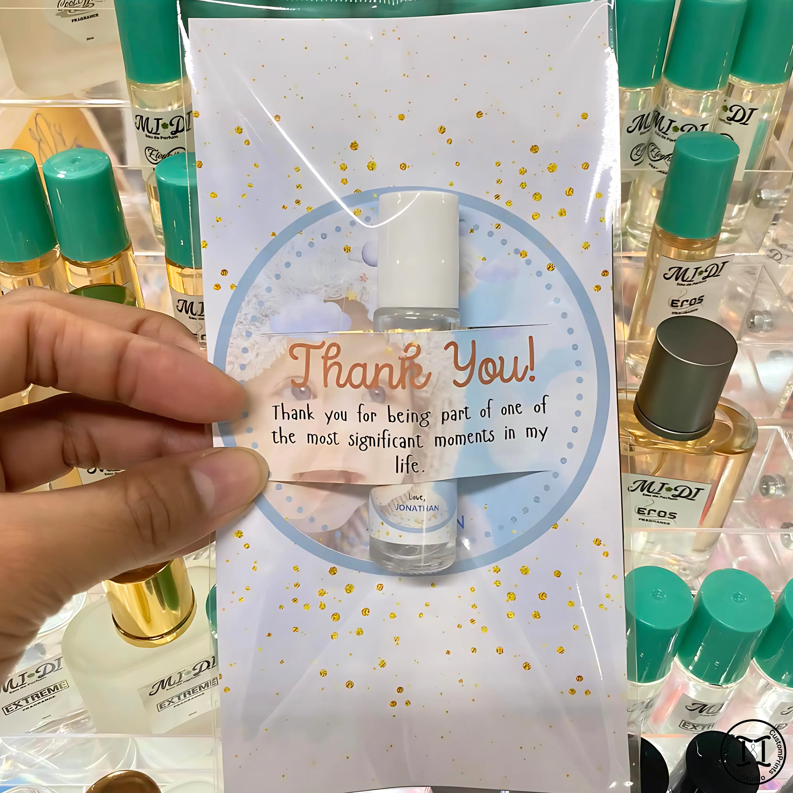 Souvenir Perfumes / Thank You Cards with Perfume