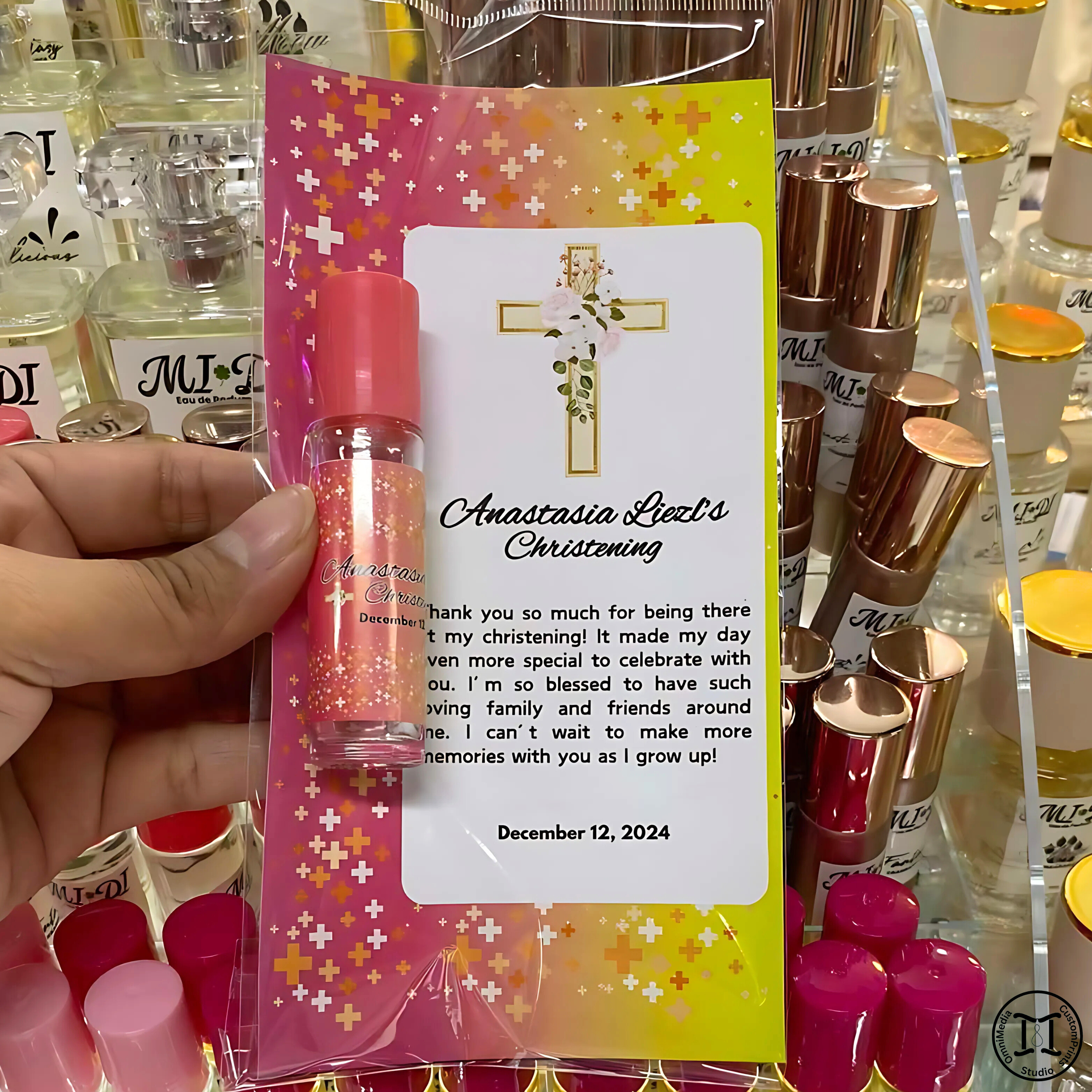 Souvenir Perfumes / Thank You Cards with Perfume