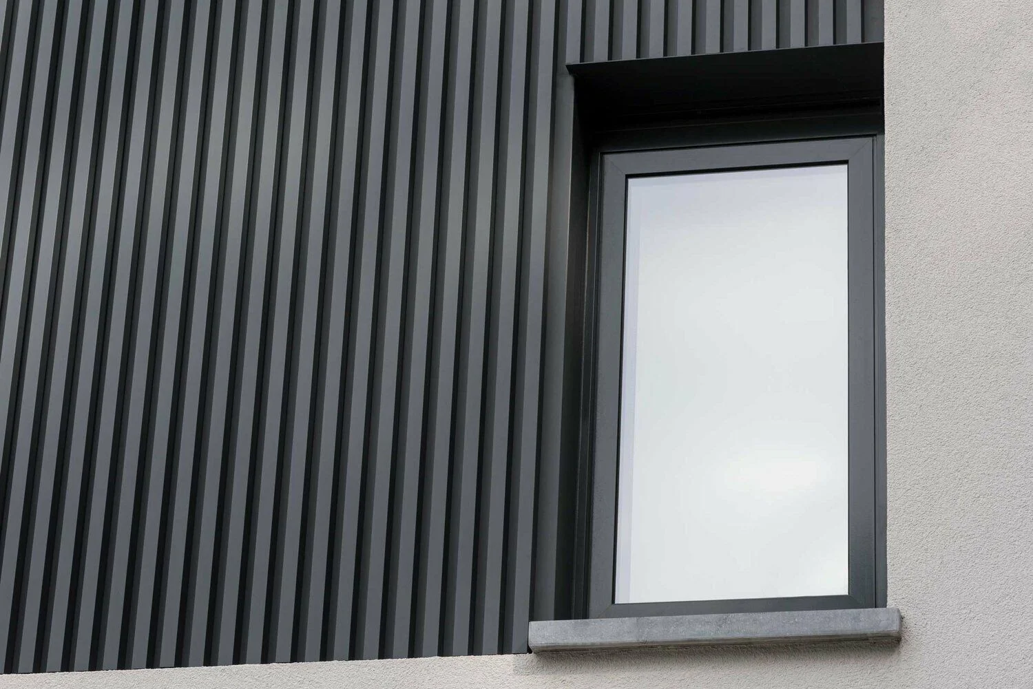 Black Charcoal WPC Fluted Siding