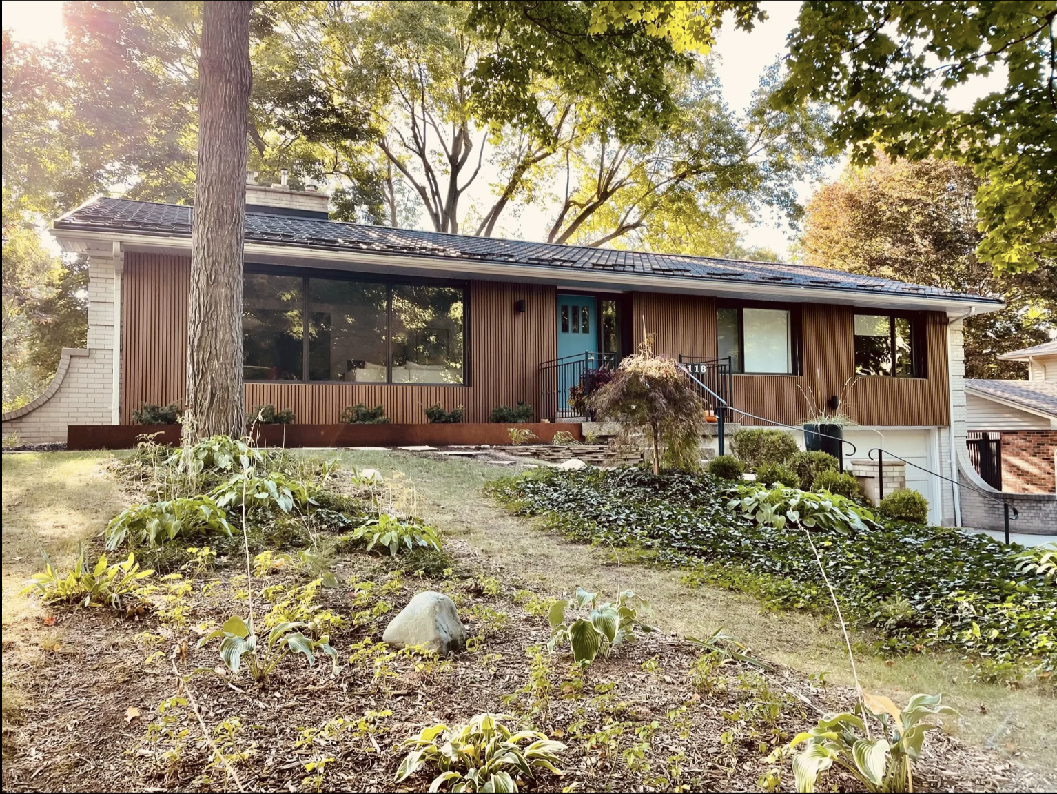 Honey Oak WPC Fluted Siding