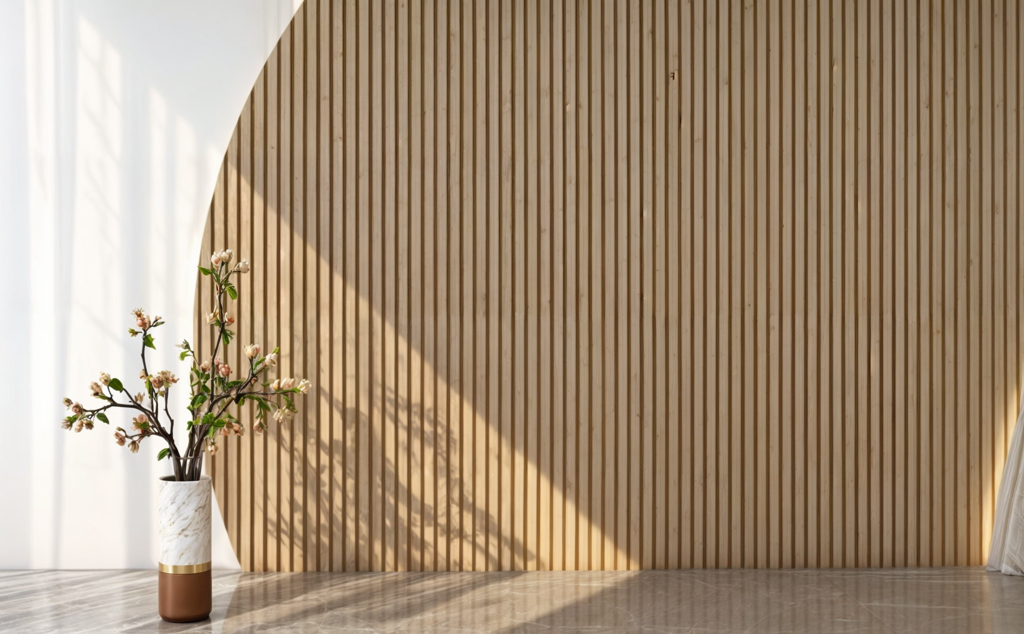 Oak Fluted Slat Panels