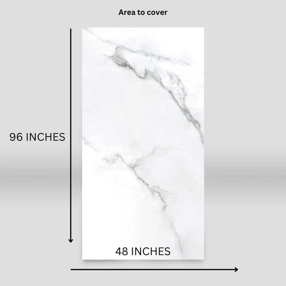 Calcutta White PVC Marble Tiles