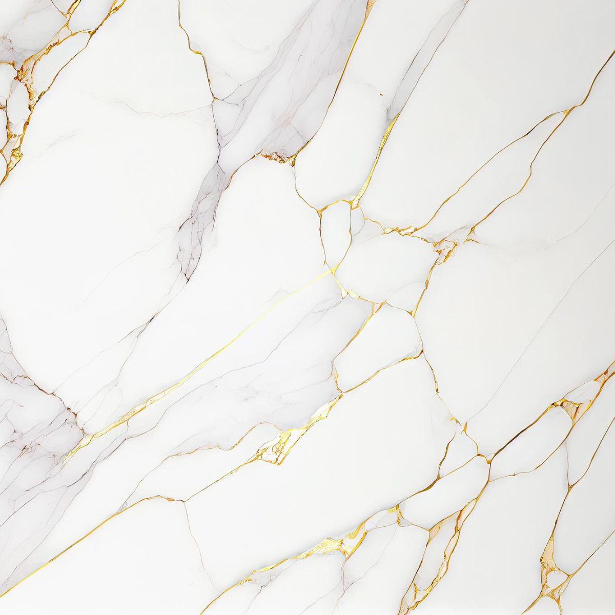 YSL Gold White PVC Marble Tiles