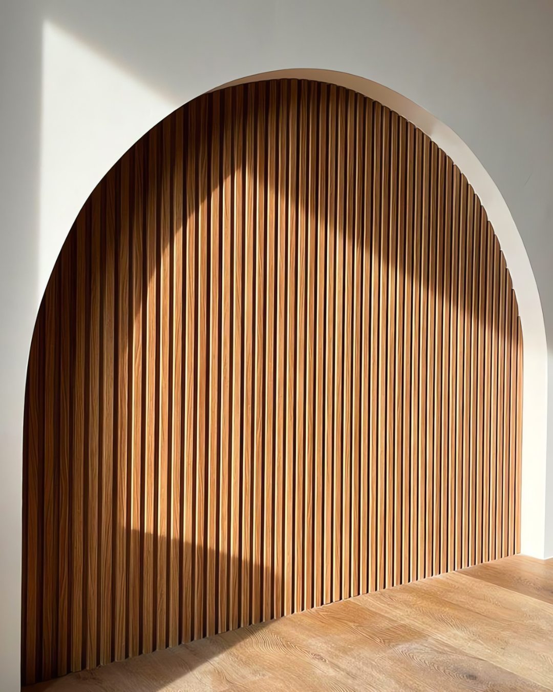 Brown Oak Fluted Slat Panels