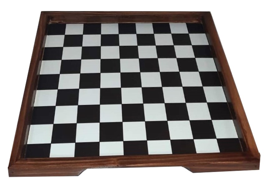  Chess Design Wooden Serving Tray