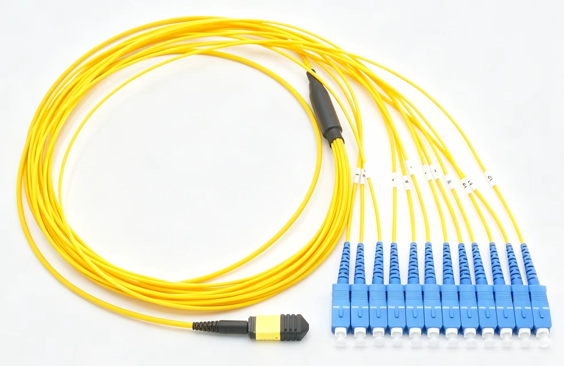 OS2 MPO/MTP® to SC 12 fiber Fan-out Patch Cord