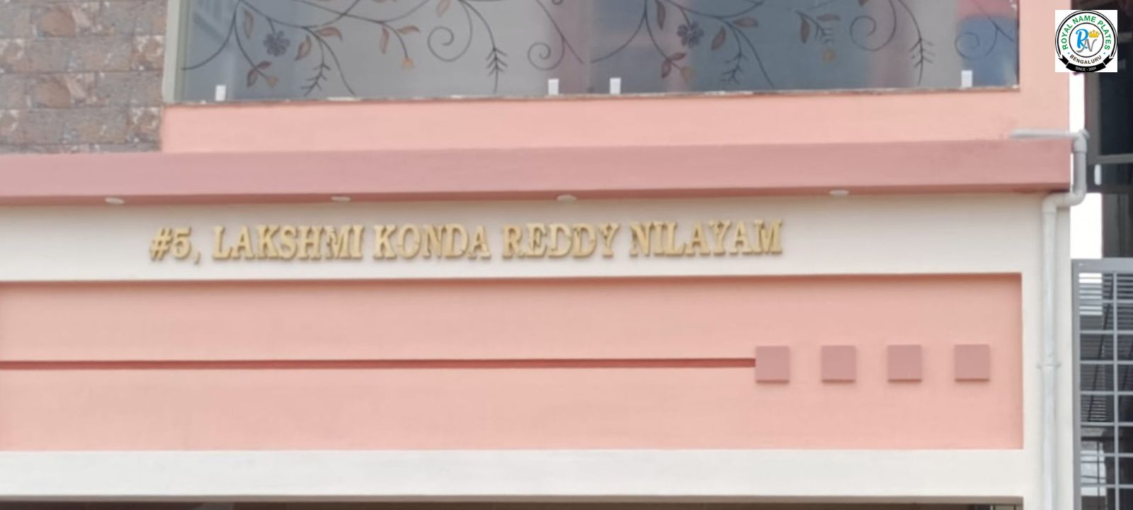 Mountable Individual Titanium Letter House Name Plate