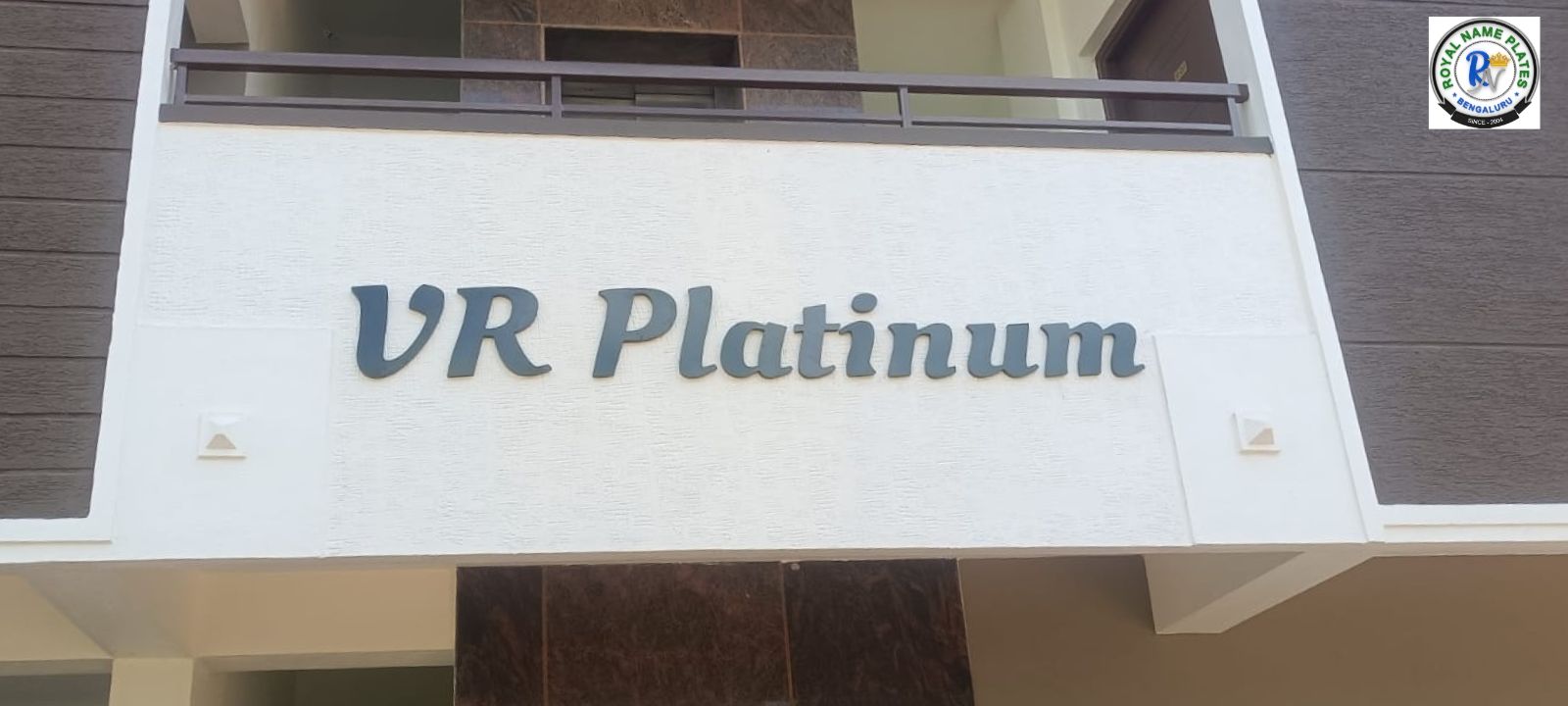 Titanium Matte Finish Individual Mountable House Name Plate