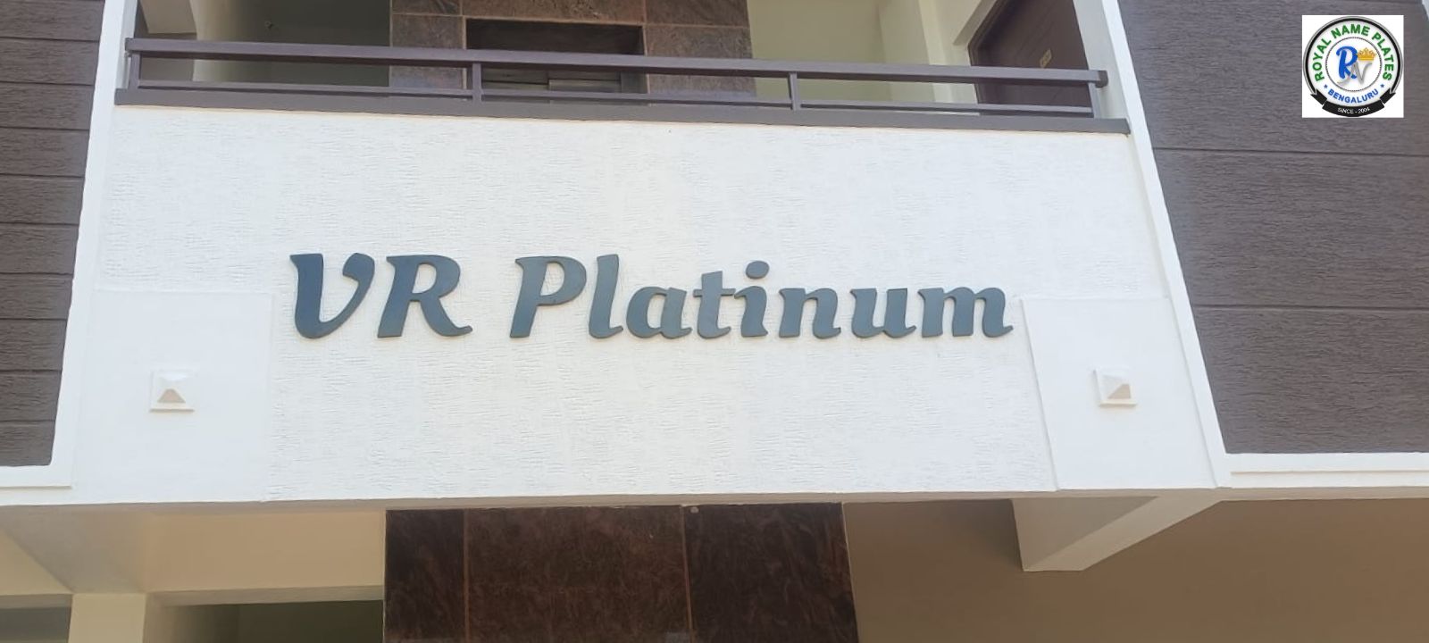 Titanium Matte Finish Individual Mountable House Name Plate