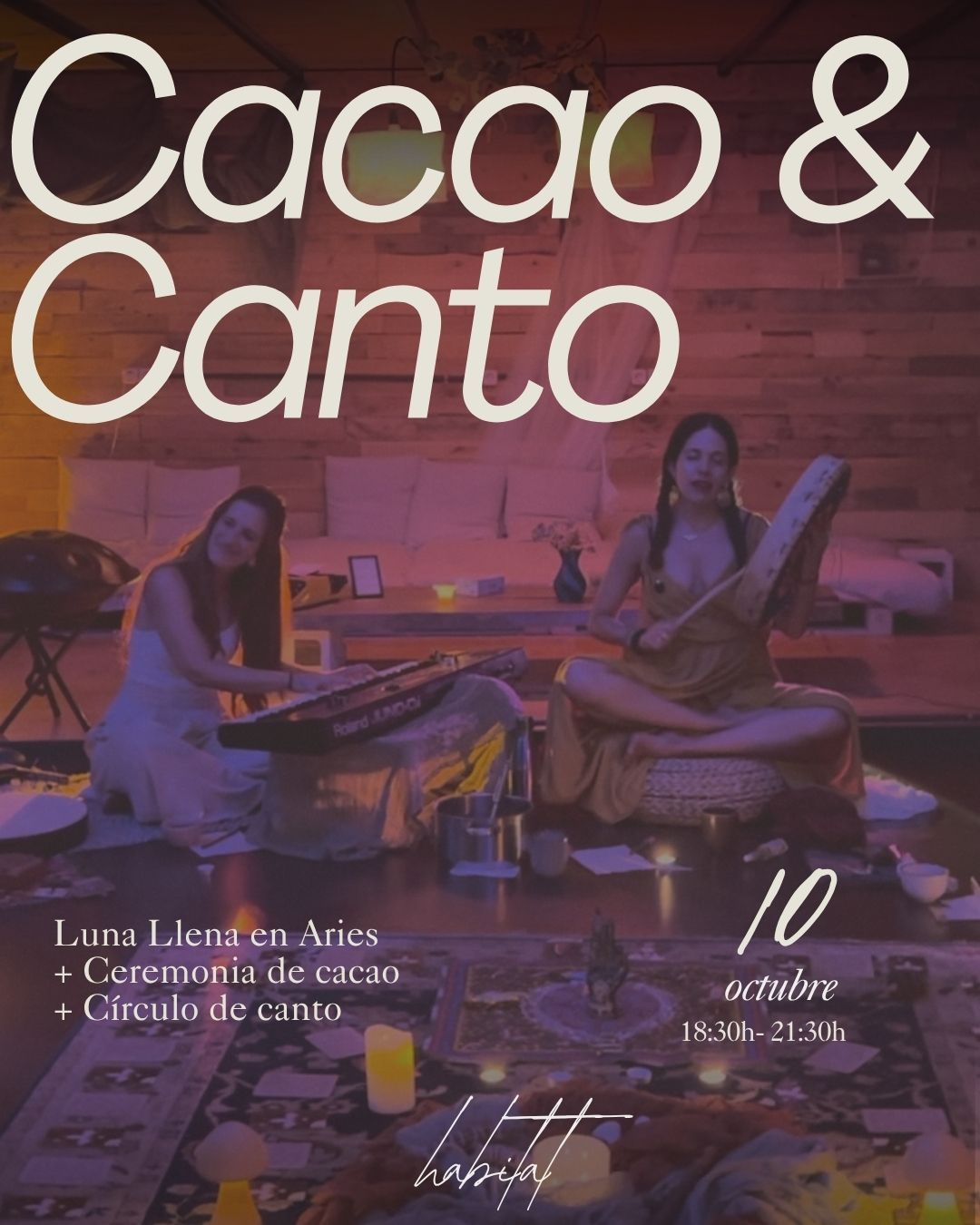 CACAO Y CANTO. Ceremonia Luna Llena en Aries
