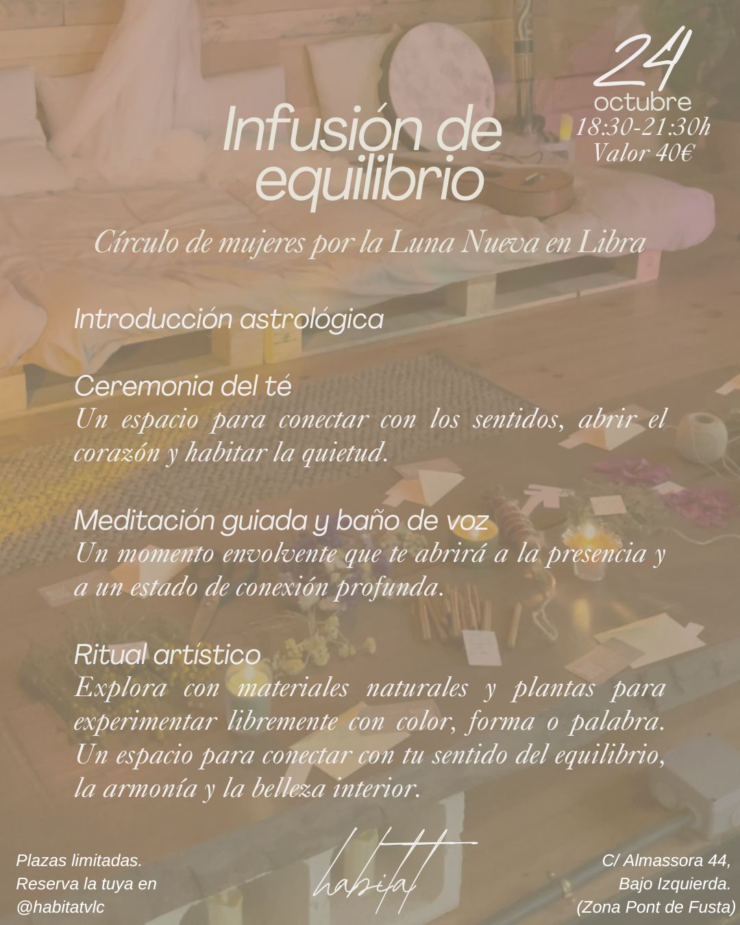 Infusión de equilibrio: Círculo de mujeres por Luna Nueva en Libra