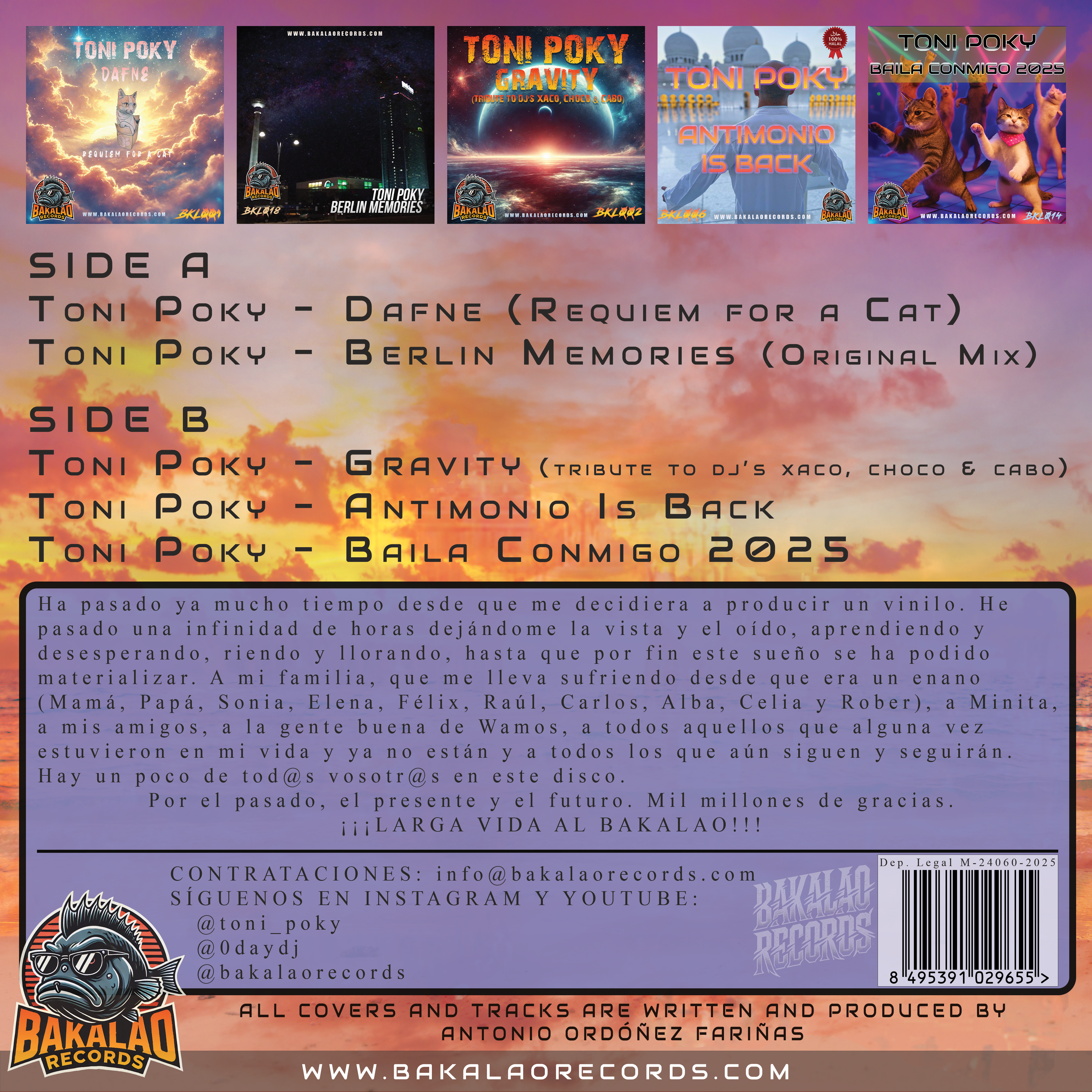 [BKV001] Toni Poky presents Bakalao Records Vol. 1