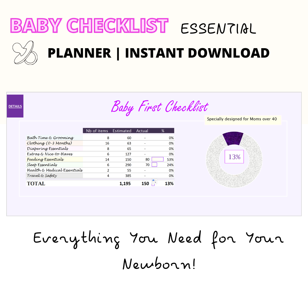 The Ultimate Baby Checklist for Women Over 40