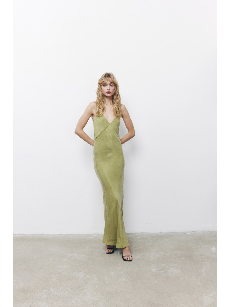 Raya Olive Dress