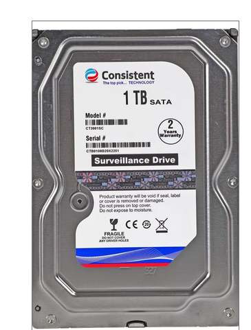 HDD 1TB Consistent 2 Years Warranty