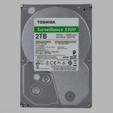  TOSHIBA S300 2TB 3.5 inch Surveillance Internal Hard Drive – SATA 6 Gb/s 5700 RPM 64 MB Cache