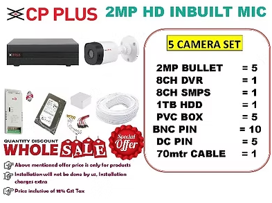 CP PLUS 2MP INBUILT MIC 5 CAMERA SET