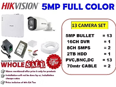 HIKVISION 5MP 13 COLOR CAMERA FULL SET