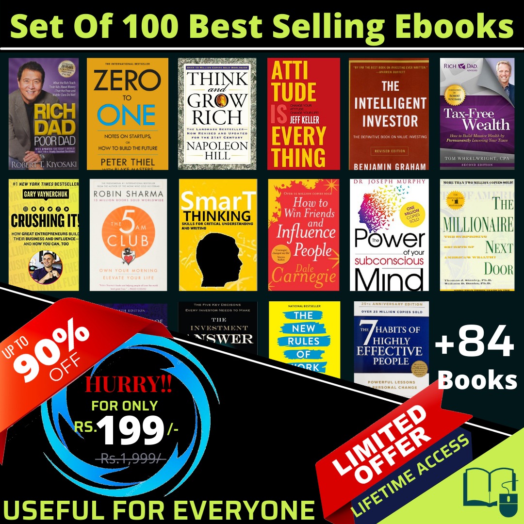 Set of 100 Best Selling Ebooks