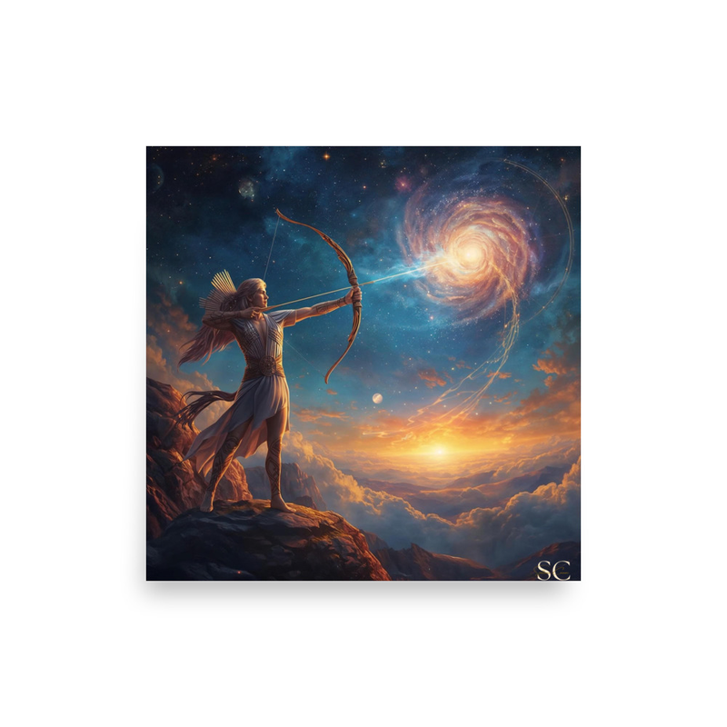 Ritratto dell'Anima Zodiacale: Sagittario - Stampa Artistica Spirituale