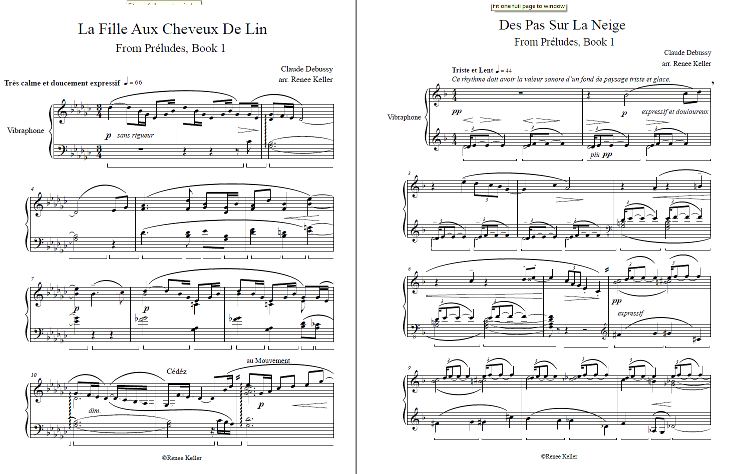 Debussy On The Vibraphone, Vol 1 (Keller)