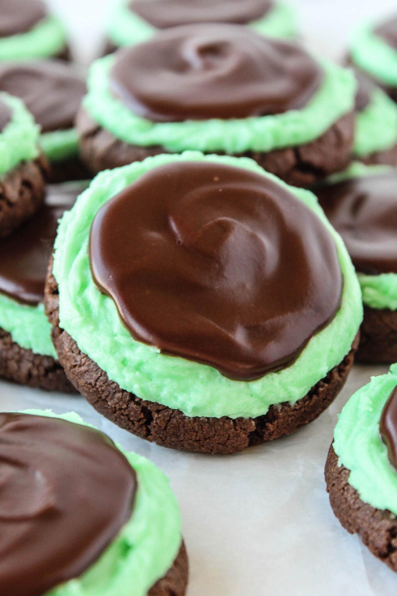 Grasshopper Brownie Cookie