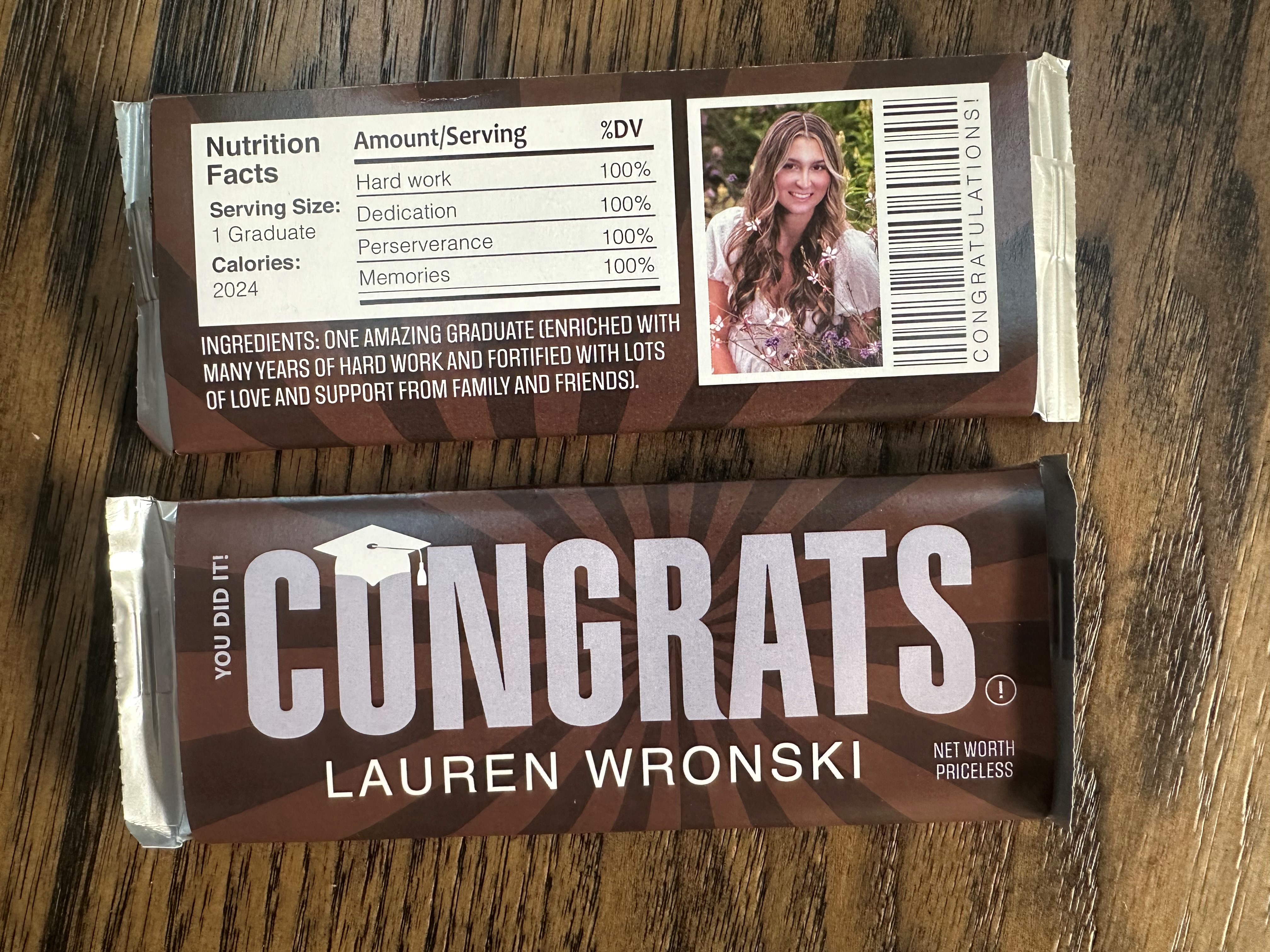 Custom Candy Bar Wrappers
