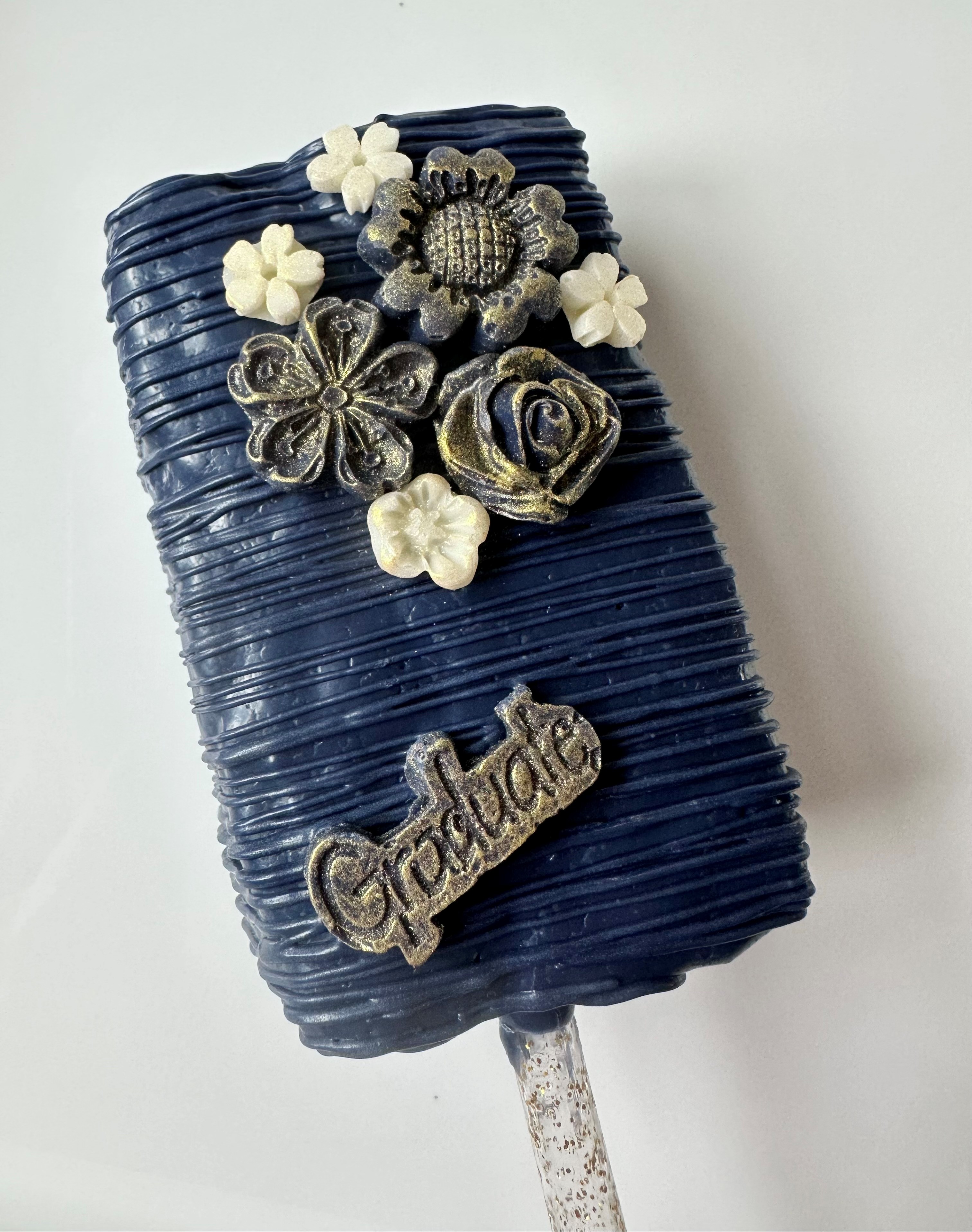 Chocolate Dipped Marshmallow Crispy Treats - Graduation