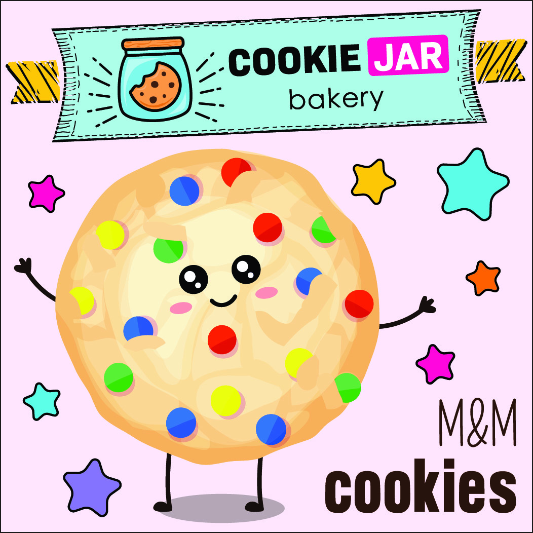 M&M Chocolate Chip Cookie