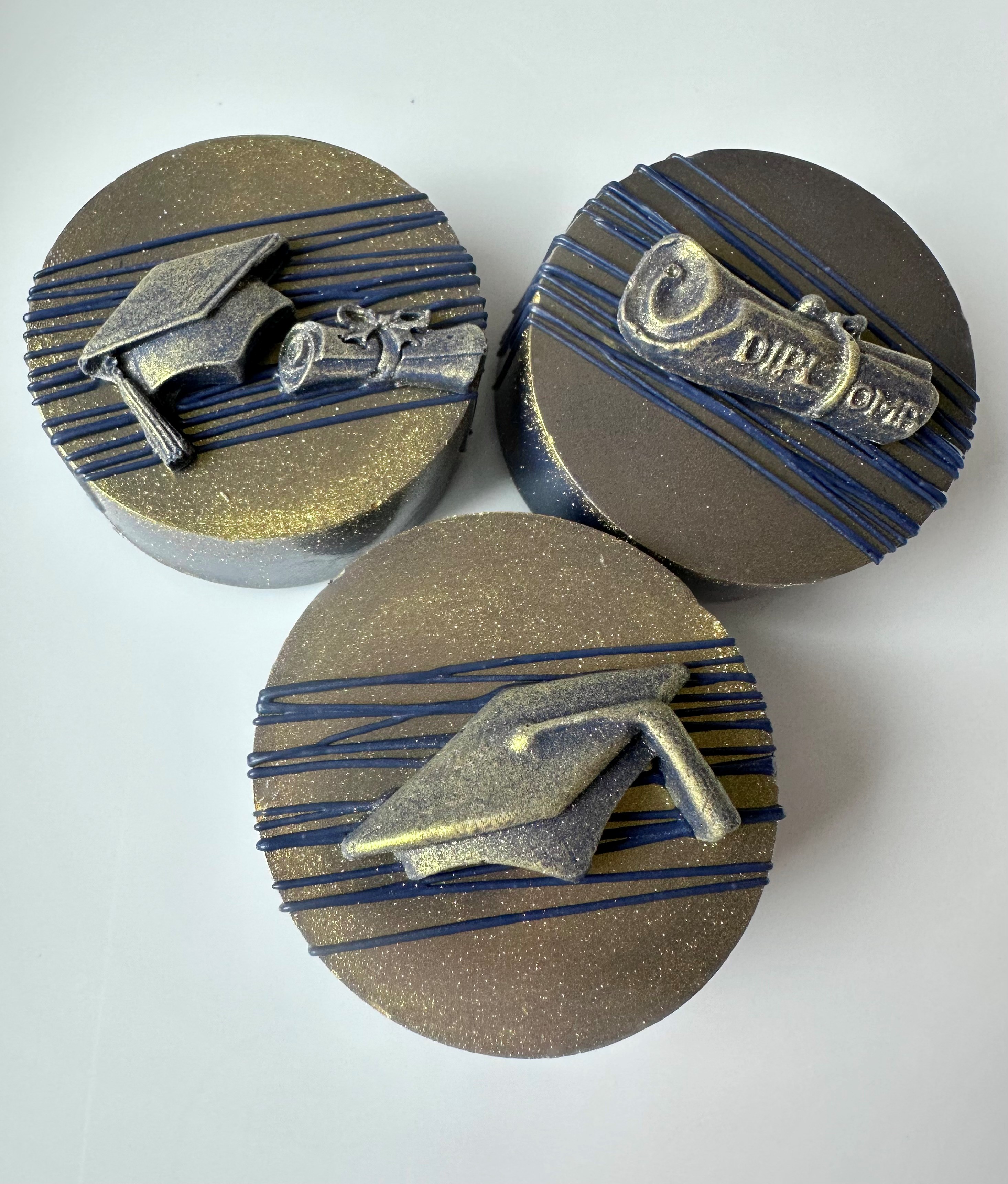 Chocolate Covered Sandwich Cookies - Graduation Theme