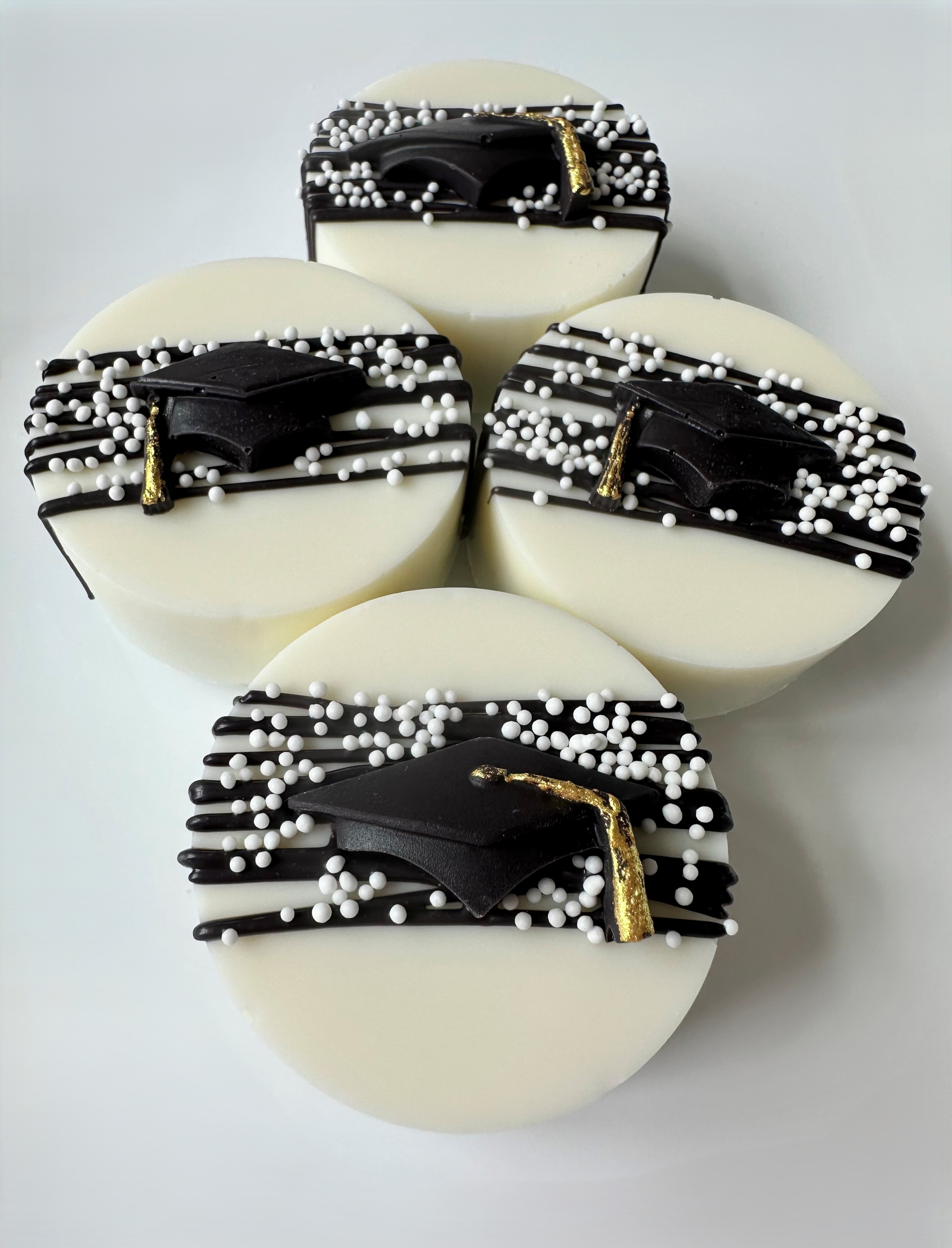Chocolate Covered Sandwich Cookies - Graduation Theme