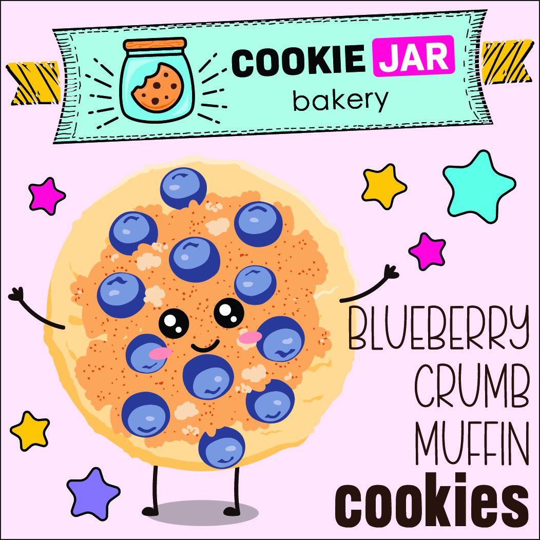 Blueberry Crumb Muffin Cookie