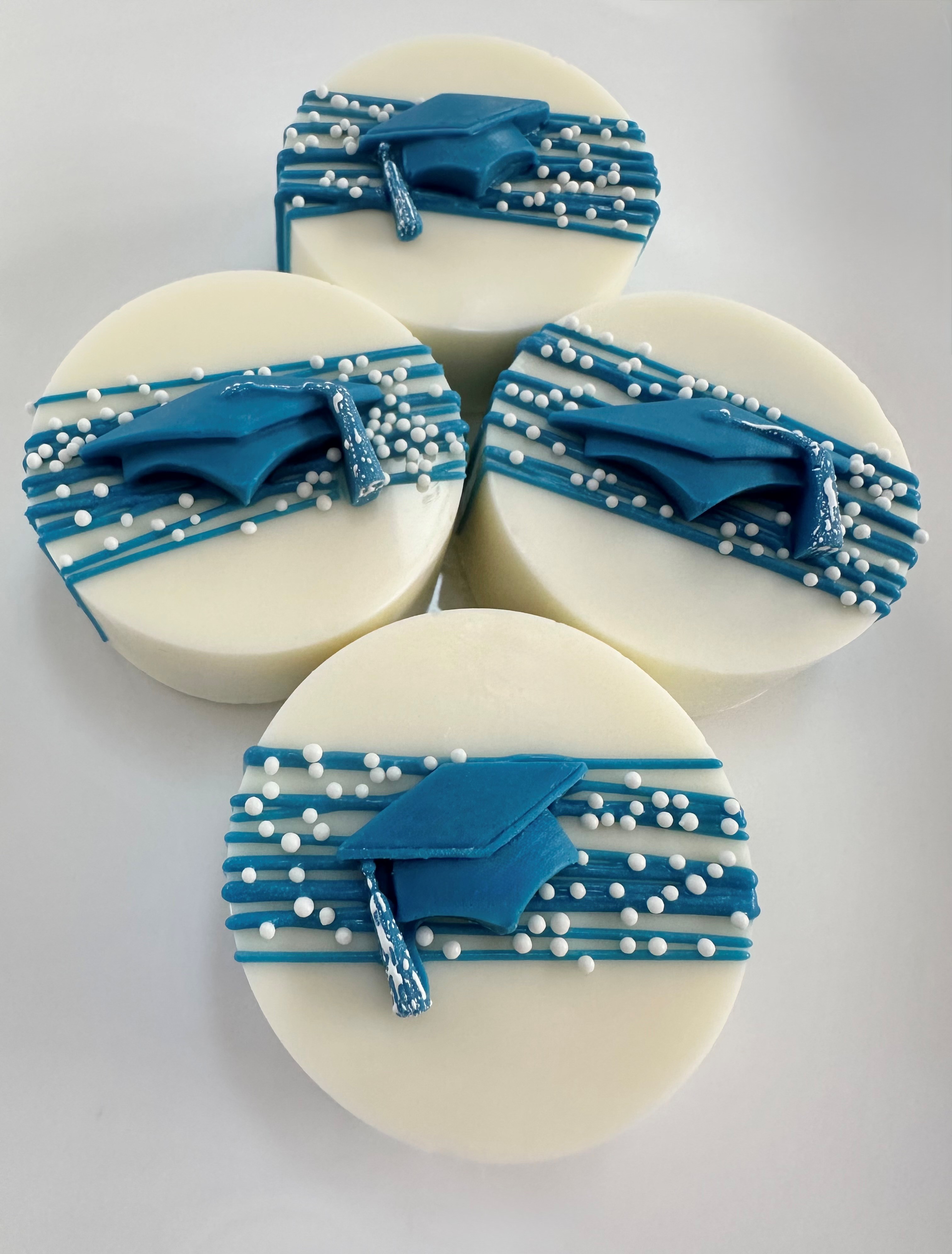 Chocolate Covered Sandwich Cookies - Graduation Theme