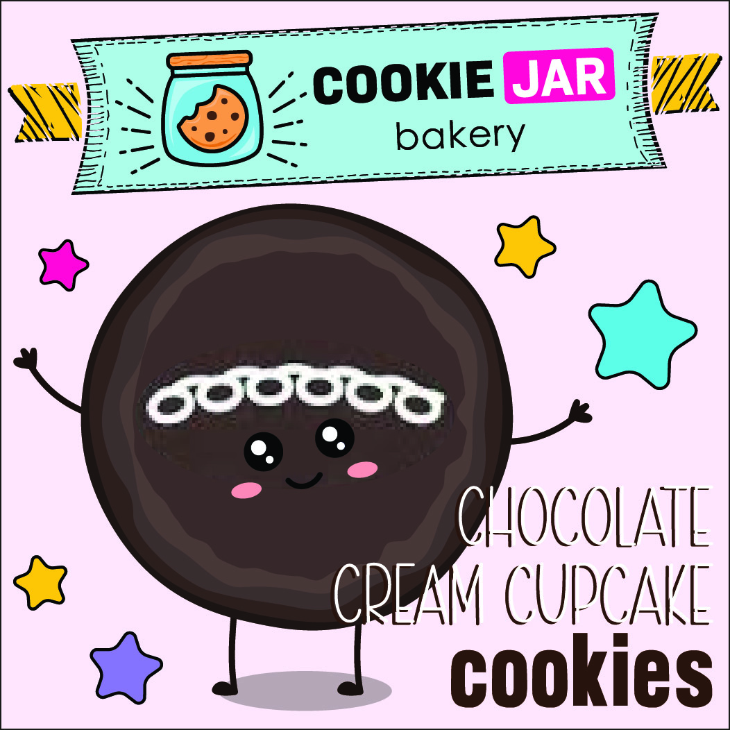 Chocolate Cream Cupcake Cookies
