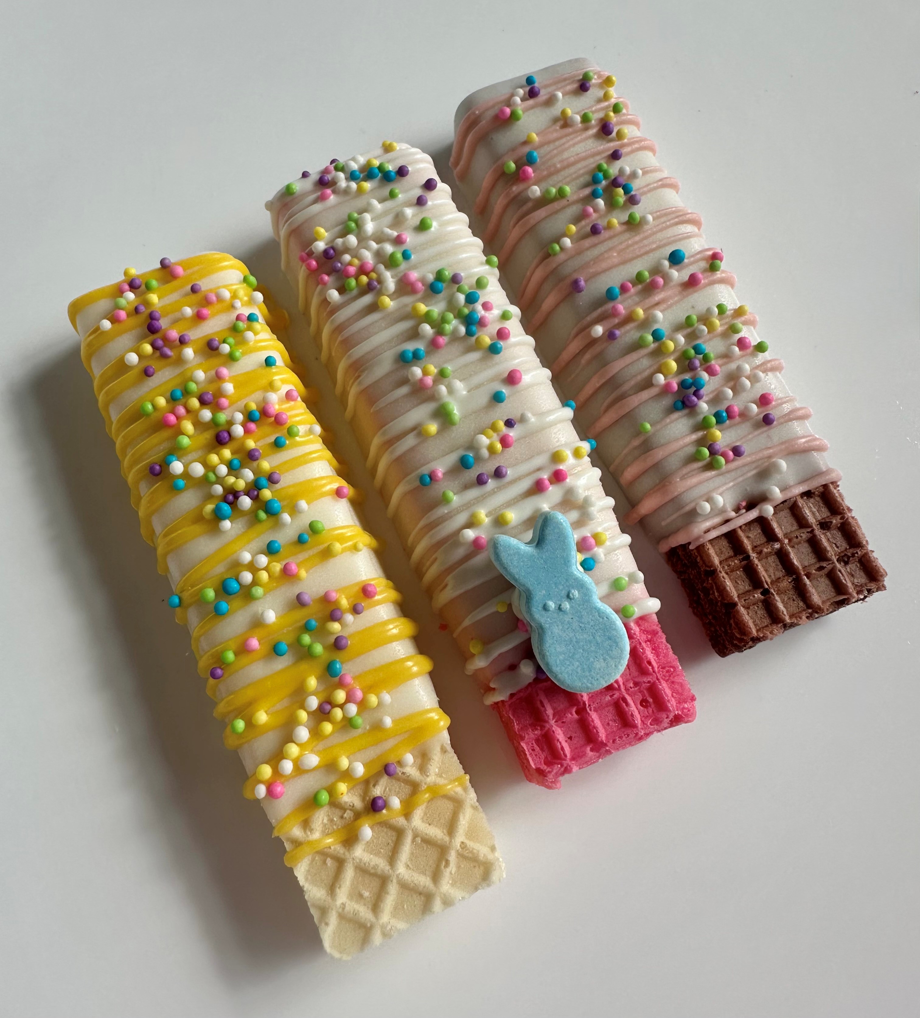 Easter Chocolate Dipped Wafer Cookies