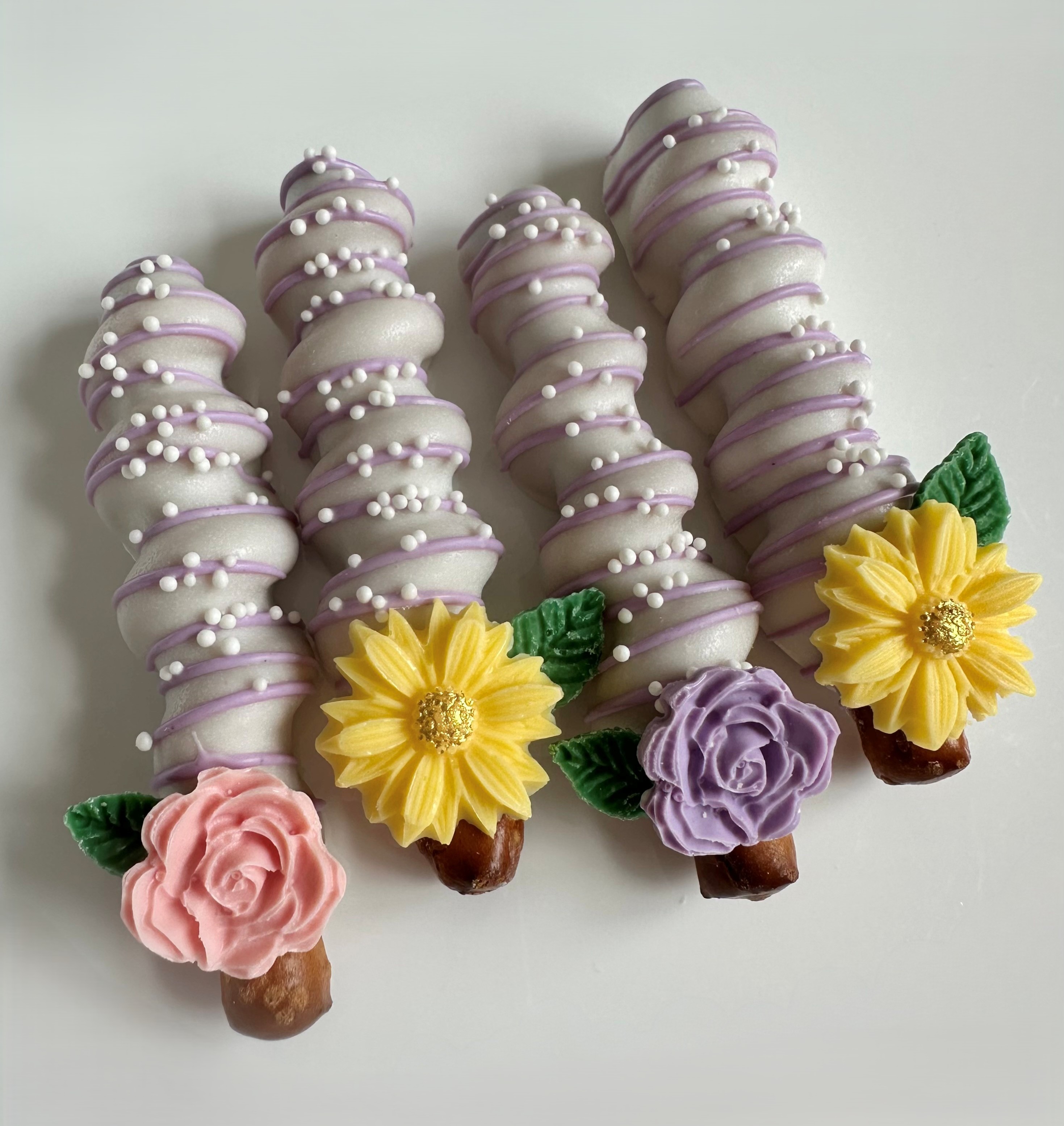 Caramel Wrapped Chocolate Dipped Pretzels - Mother's Day